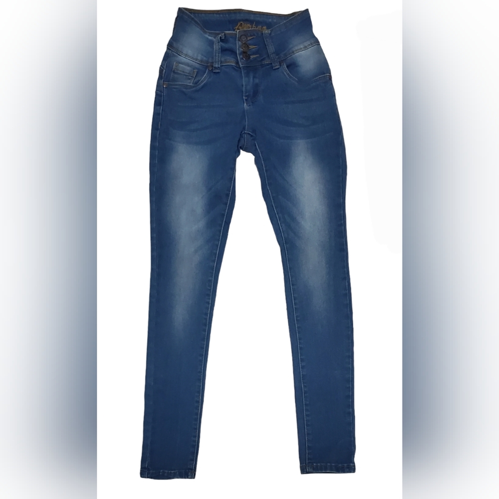 Bamboo Womens Jeans Size 00 Blue Denim Stretch Skinny